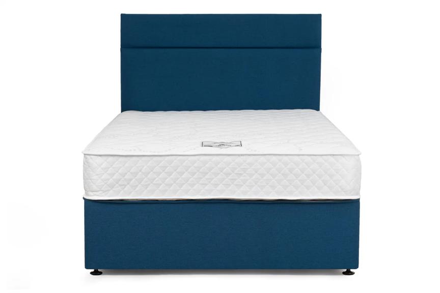 Cozy Complete Bed Set - 4 ft6 Divan Bed With Headboard And Fabric Colour Options