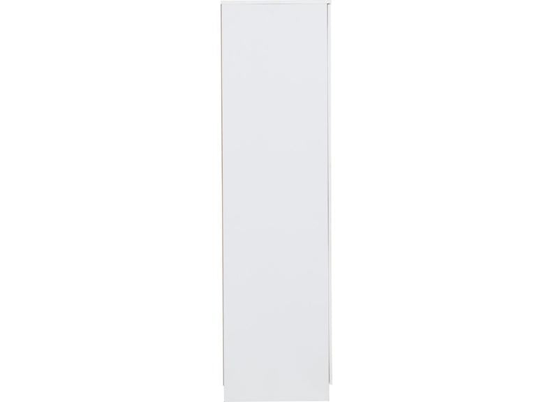 Dakota White Three Door Two Drawer Mirrored Wardrobe – Modern Bedroom Storage Closet with Hanging Rail
