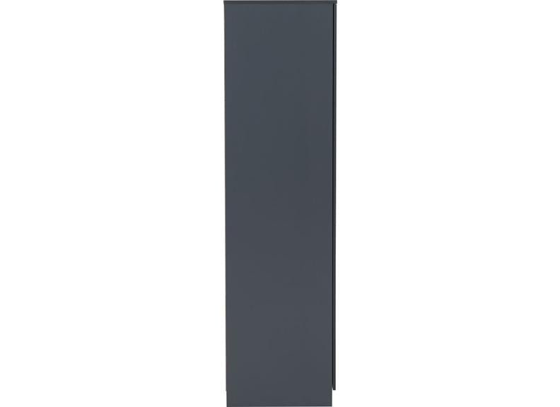 Dakota Dark Grey Three Door Wardrobe – Modern Bedroom Storage Closet With Hanging Rail