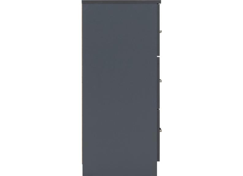 Dakota Dark Grey Six Drawer Chest – Modern Bedroom Storage Chest