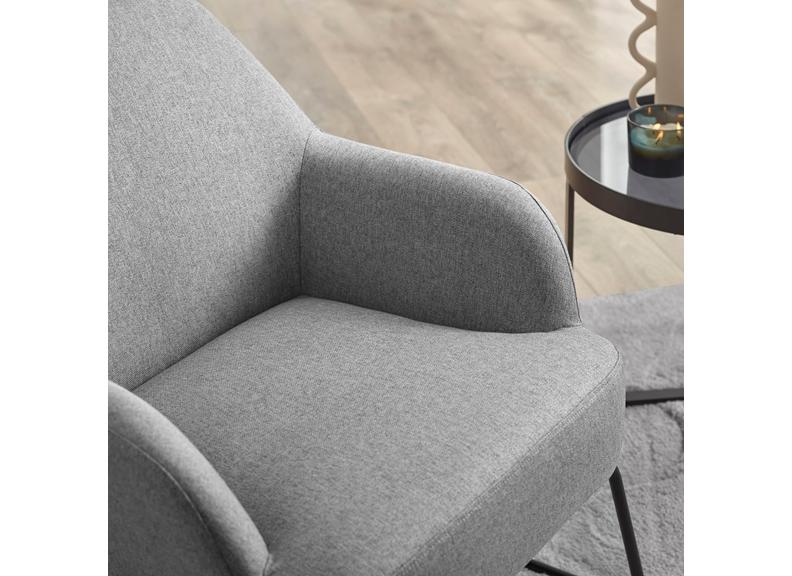 Davos Grey Accent Chair - seat