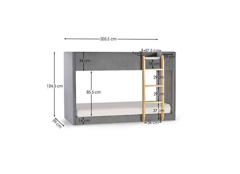 Daytona Fabric Bunk Bed