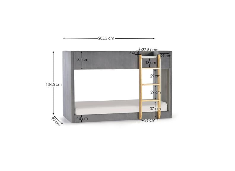 Daytona Fabric Bunk Bed