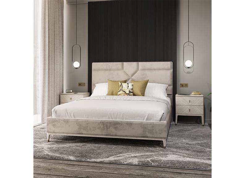 Diletta Stone Bed Frame – Art Deco Bedroom Furniture | Diletta Stone Bedroom Collection