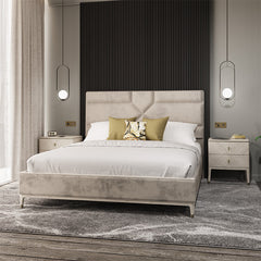 Diletta Stone Bed Frame – Art Deco Bedroom Furniture | Diletta Stone Bedroom Collection