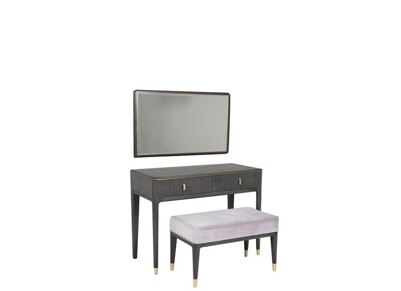 Diletta Ebony Stool – Art Deco Bedroom Furniture | Diletta Ebony Bedroom Collection