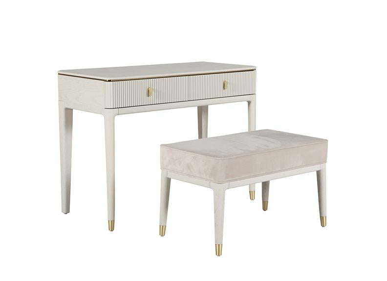 Diletta Stone Stool – Art Deco Bedroom Furniture | Diletta Stone Bedroom Collection