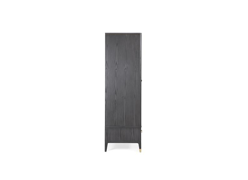 Diletta Ebony Two Door Wardrobe – Art Deco Bedroom Furniture | Diletta Stone Bedroom Collection