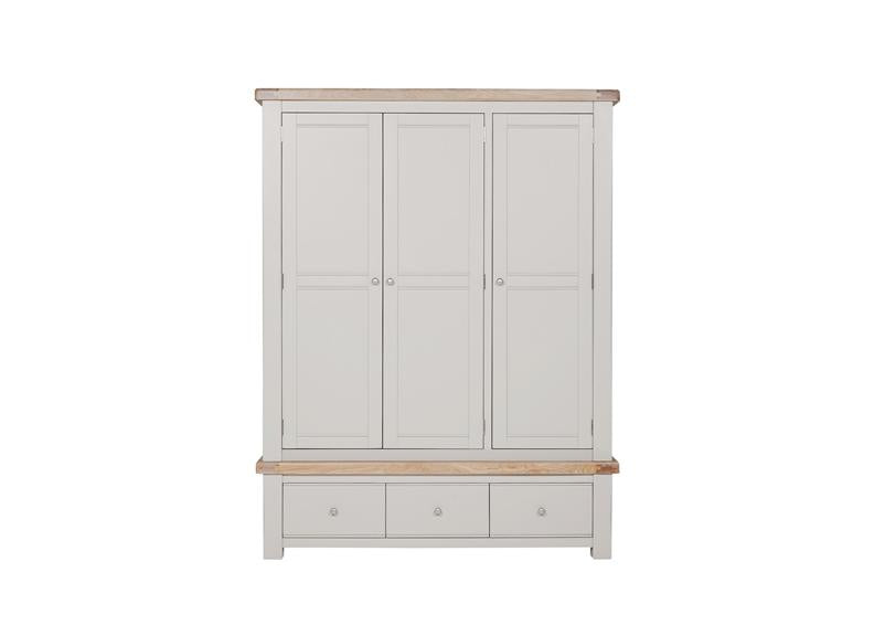 Doune Taupe Triple Wardrobe - front