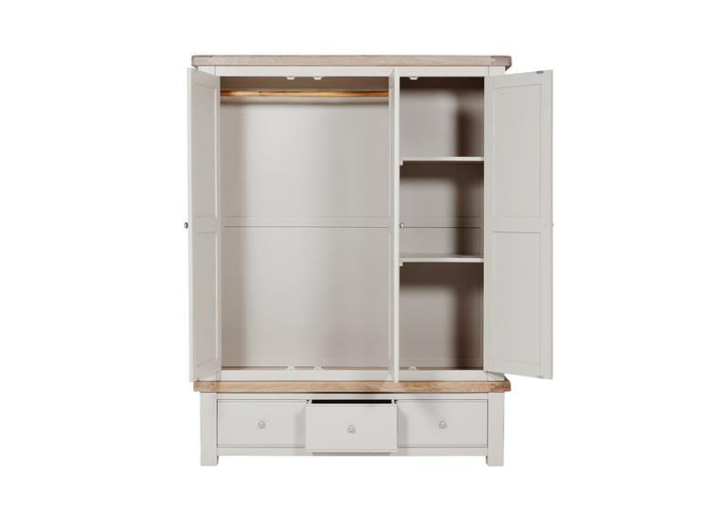 Doune Taupe Triple Wardrobe - front