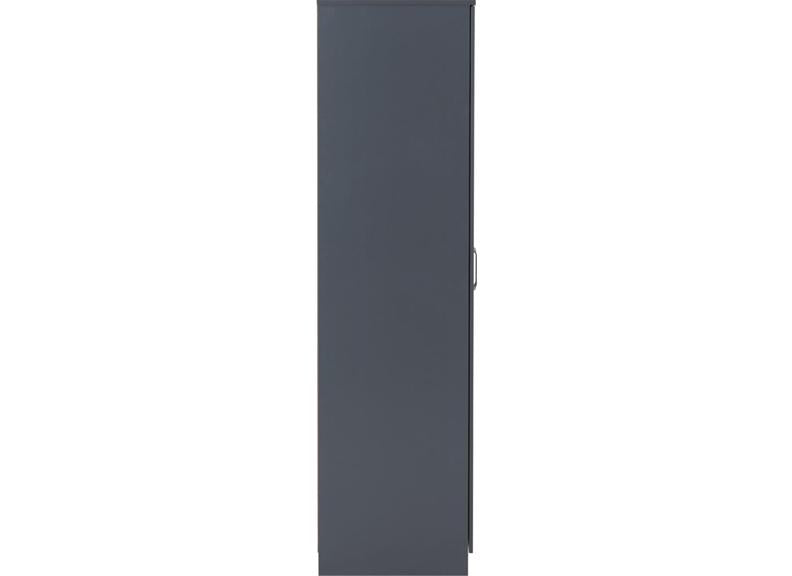 Dakota Dark Grey Four Door Wardrobe – Modern Bedroom Storage Closet With Hanging Rails (Pre-Order Only)