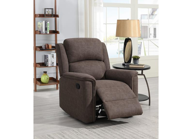 Dartmoor Fabric Reclining Brown Armchair