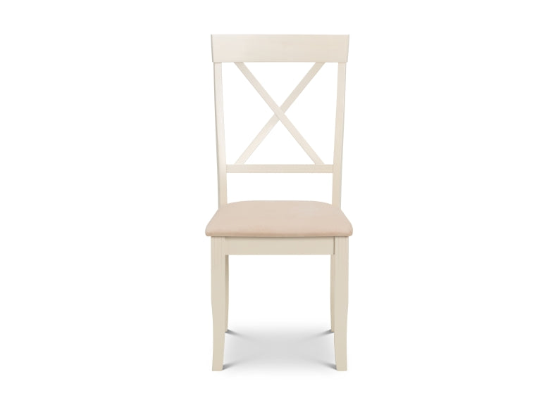 Two Davenport Ivory Dining Chairs