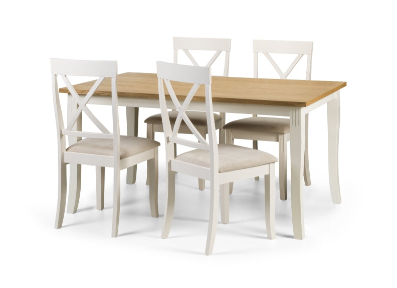 Two Davenport Ivory Dining Chairs