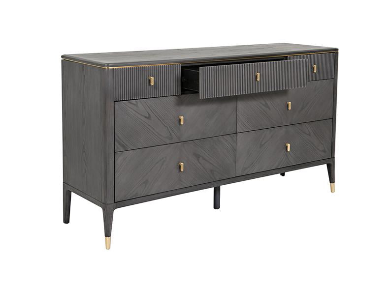 Diletta Ebony Seven Drawer Chest – Art Deco Bedroom Furniture | Diletta Ebony Bedroom Collection