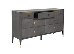 Diletta Ebony Seven Drawer Chest – Art Deco Bedroom Furniture | Diletta Ebony Bedroom Collection