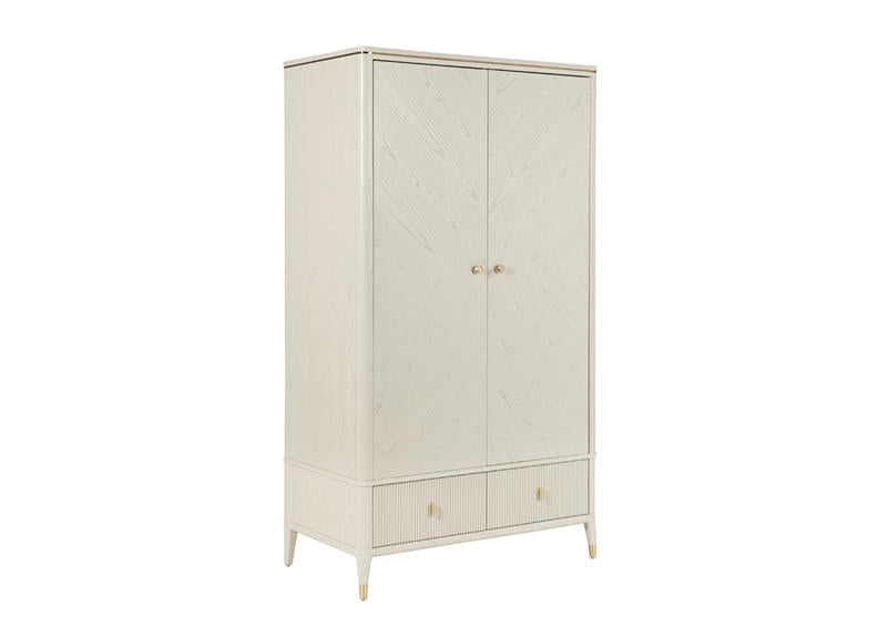 Diletta Stone Two Door Wardrobe – Art Deco Bedroom Furniture | Diletta Stone Bedroom Collection