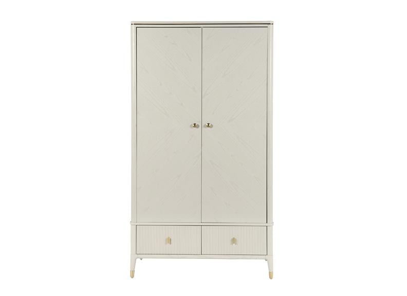 Diletta Stone Two Door Wardrobe – Art Deco Bedroom Furniture | Diletta Stone Bedroom Collection