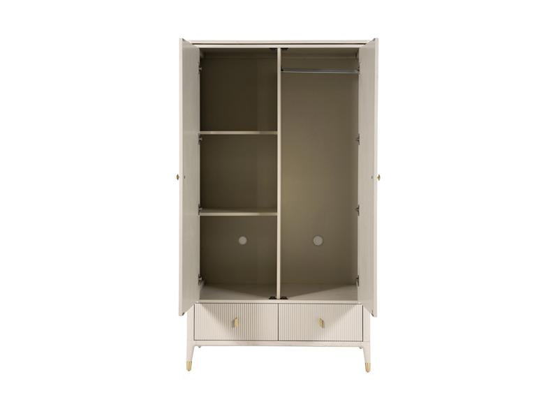 Diletta Stone Two Door Wardrobe – Art Deco Bedroom Furniture | Diletta Stone Bedroom Collection