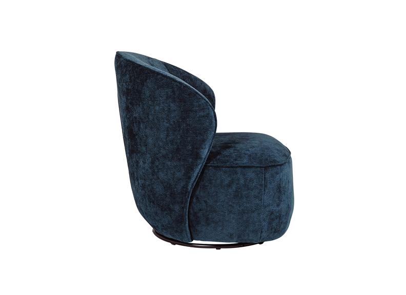 Edie Accent Chair - Blue Fabric