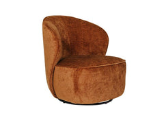 Edie Accent Chair - Rust Fabric