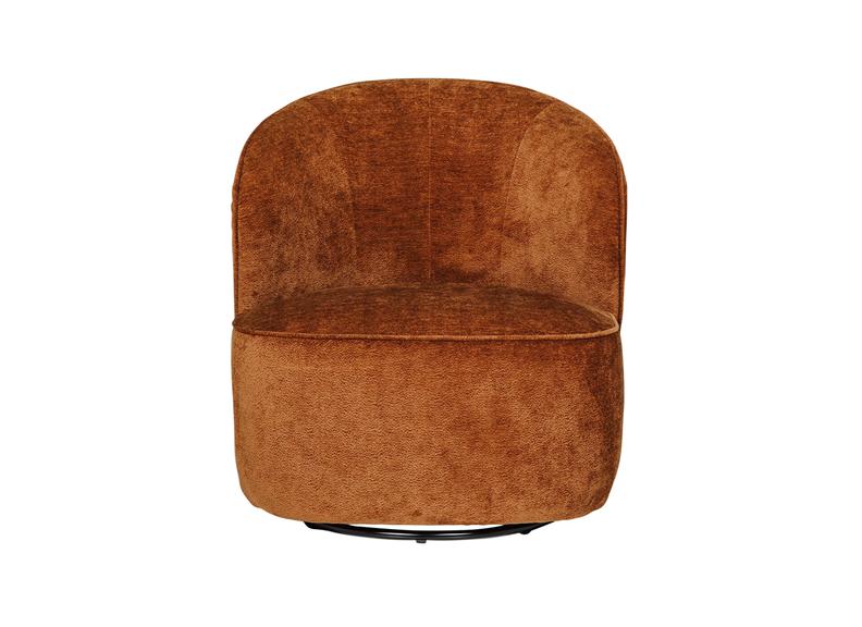 Edie Accent Chair - Rust Fabric