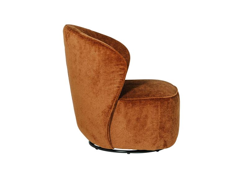Edie Accent Chair - Rust Fabric