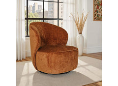 Edie Accent Chair - Rust Fabric