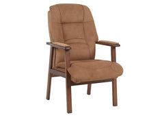 Enid Fireside Chairs – In Brown or Grey Upholstered Accent Armchairs