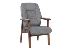 Enid Fireside Chairs – In Brown or Grey Upholstered Accent Armchairs