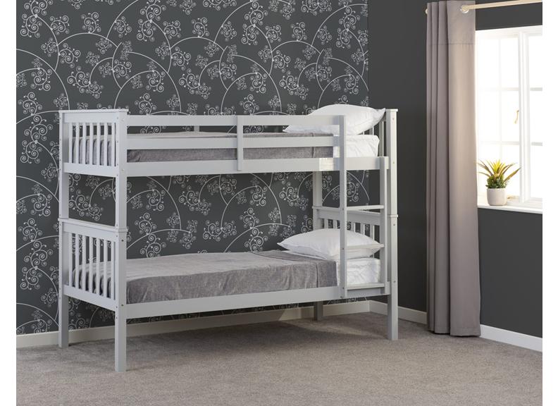 Erin Grey Standard Bunk Bed – Modern Space-Saving Twin Bunk Frame
