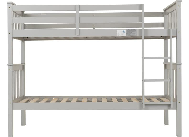 Erin Grey Standard Bunk Bed – Modern Space-Saving Twin Bunk Frame