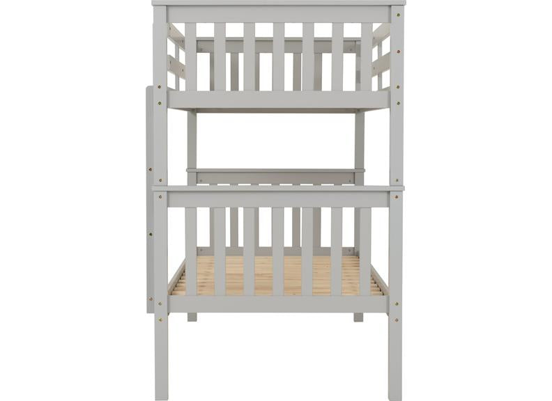 Erin Grey Standard Bunk Bed – Modern Space-Saving Twin Bunk Frame