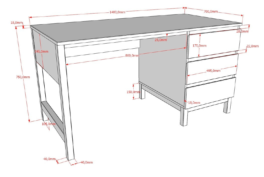 Eva Desk White (VIP)