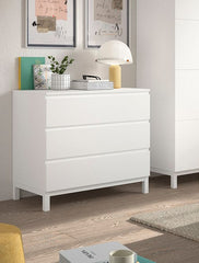 Eva Chest Of 3 Drawers White (VIP)