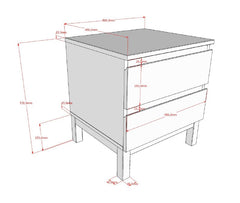 Eva Nightstand White (VIP)