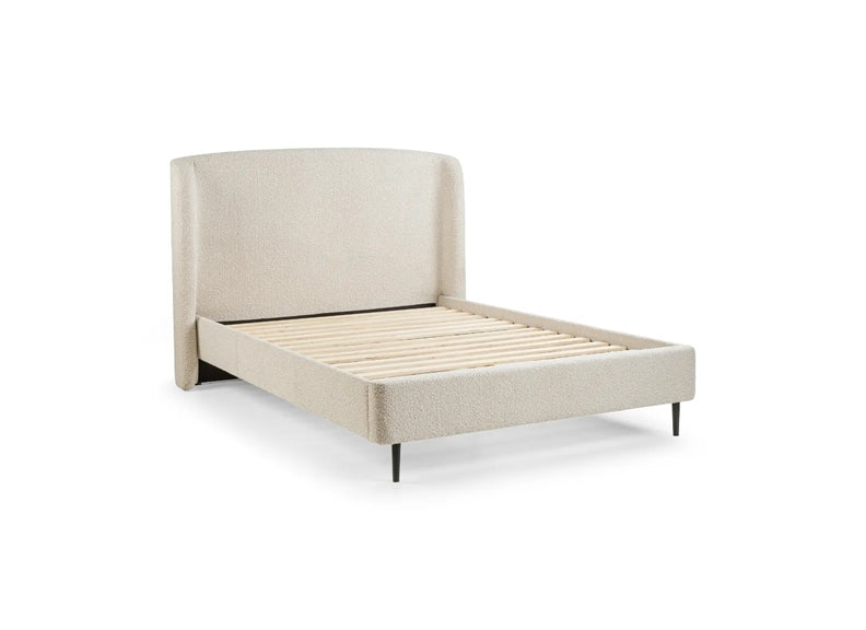 Eden Ivory Boucle Bed - base