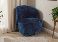 Edie Accent Chair - Blue Fabric