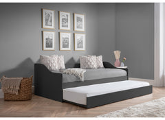 Elba Anthracite Grey Bedroom - open