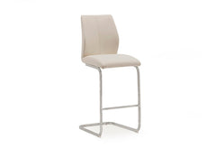 Elis Taupe PU Bar Chair