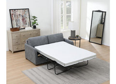 Emoric Grey Sofa Bed – Modern Convertible Fabric Sleeper Sofa With Foam Mattress