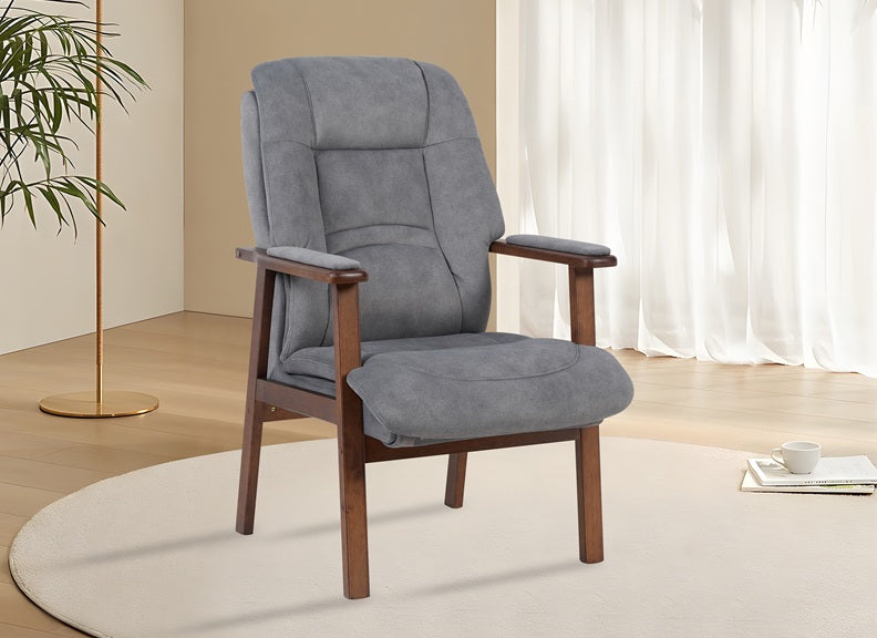 Enid Fireside Chairs – In Brown or Grey Upholstered Accent Armchairs