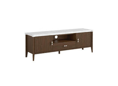 Florence 150 cm TV Stand – Dark Wood Finish | Marble Top