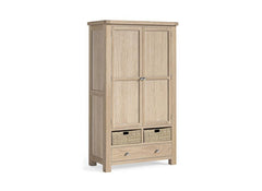 Normandy Large Larder Unit | Whitewashed Oak Finish