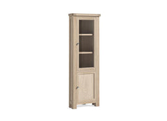 Normandy Corner Display Cabinet | Whitewashed Oak Occasional Storage