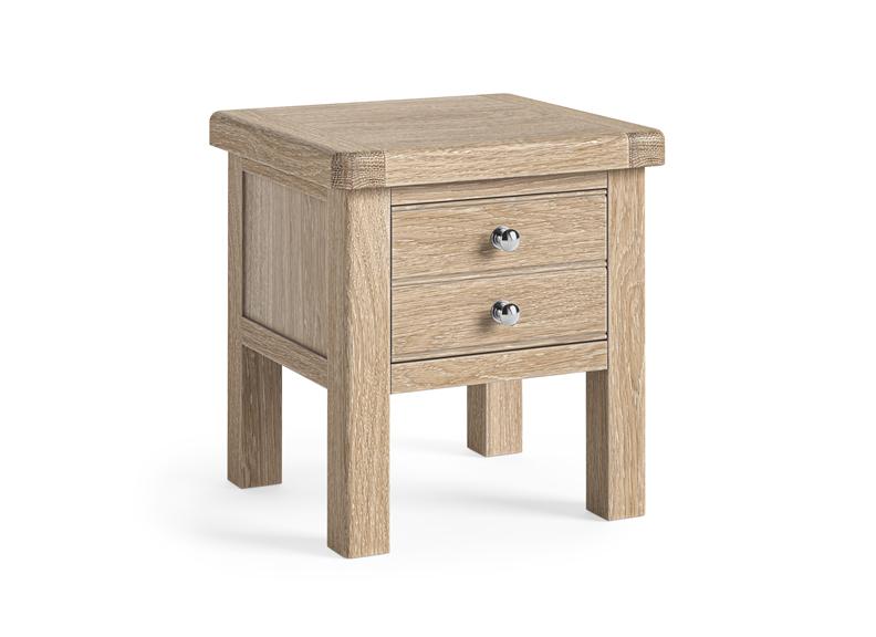 Normandy Lamp Table | Whitewashed Oak Occasional End Table