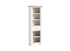 Windsor Bookcases - Rustic Country Style Occasional Furniture With A Coconut White Frame & Oak Top –  (GLH)