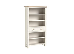 Windsor Bookcases - Rustic Country Style Occasional Furniture With A Coconut White Frame & Oak Top –  (GLH)