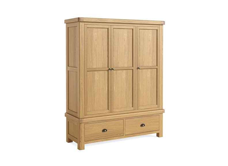 Normandy Triple wardrobe - antique metal handles