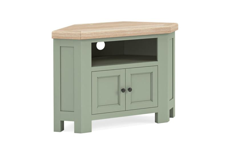 Salcombe Sage Corner TV Stand - c/o
